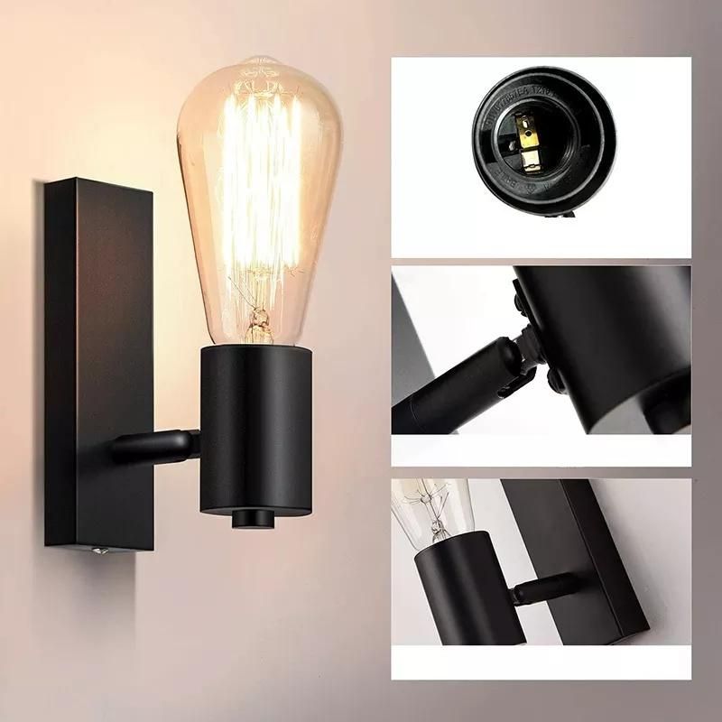 Amazon Rotatable Wall Lights Black Metal Bedroom Bedside Lamp Hotel Room Aisle Wall Lamps