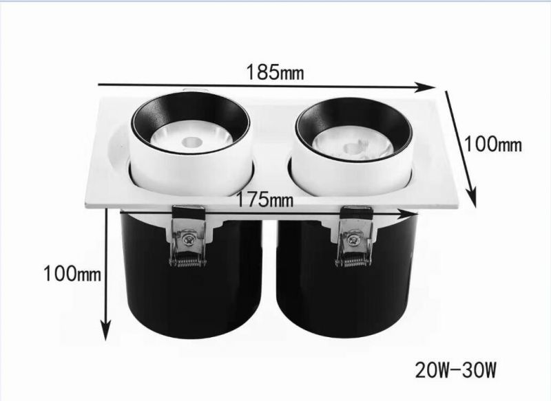 High Quality Double Plugs Extension-Type Downlight for Cinema Ce