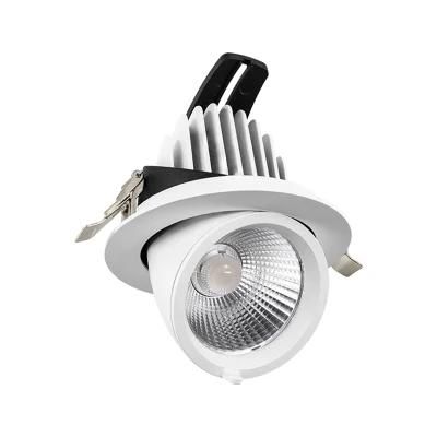 Dimmable AC90-265V Ajustable White Color 30W COB LED Downlight