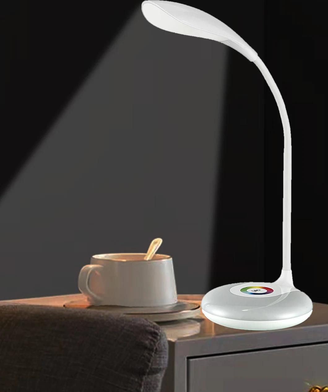 15 Year Factory RGB Color Changing Desk Lamp with USB Charger