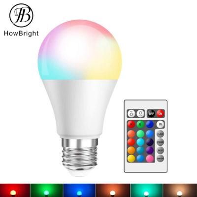 How Bright Factory Price RGB E27 A60 Bulb Colorful Bulb for Home and Shop Christmas Decoration RGB E27 Bulb