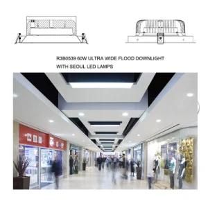 60W Wide Flood LED Downlight for Shopping Mall R3b0539