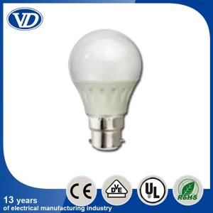 B22 Plastic Covering Aluminium LED Bulb 5W