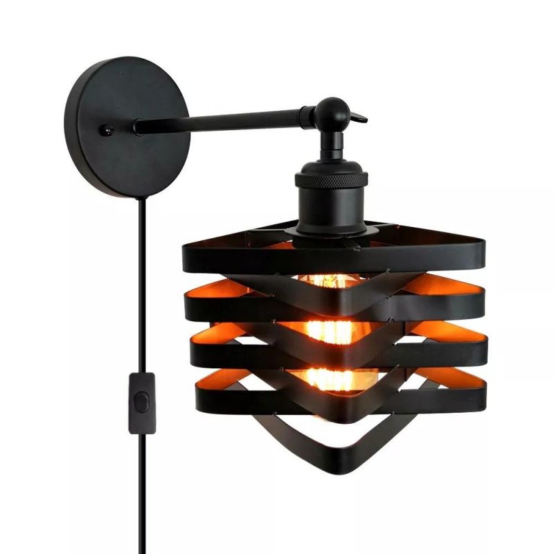 Export Amazon Creative Modern Style Bedroom Light Iron Wall Lamp