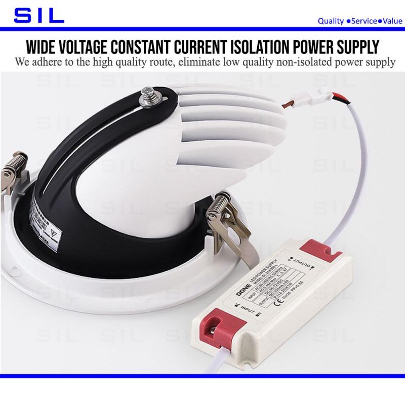 30W COB LED Gimbal Adjustable Recessed Downlight Trunk Light Ceiling Spot Lighting Recessed Downlight