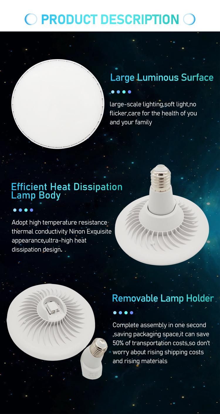 New Separable Flying Saucer Lamp 30W/40W/50W LED Lamp UFO Bulb