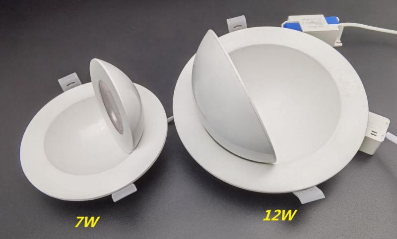 PBT Material Direction 360 Degree Adjustable LED Downlight Spot Light Gimbal Panel Ceiling Recessed Down Light