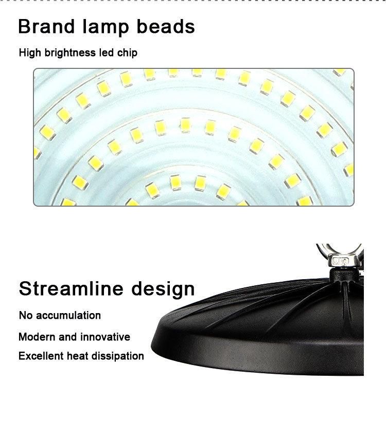 Linear Hot Product Fixtures 19000 Lumen Smart Badminton Court Light 200W 150W 400W Highbay Light UFO LED High Bay Light