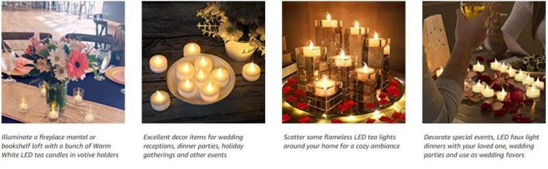 Party Decoration Realistic Flameless LED Tea Light Candle with Batteries