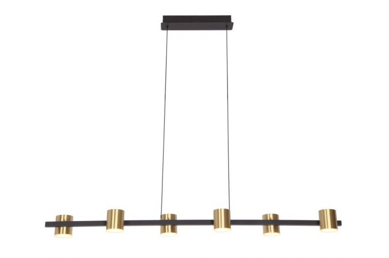 Masivel Lighting Modern Bar LED Pendant Light Aluminum Brass Cylinder Decorative LED Chandelier Light