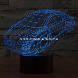7 Colors 3D Audi Car Visual Acrylic LED Desktop Lamp