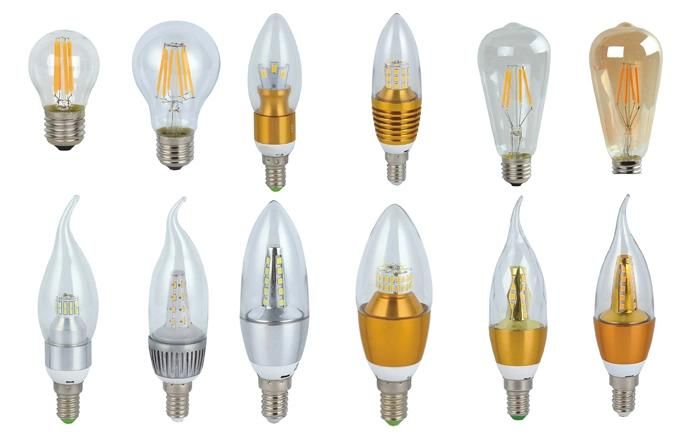 High Lumens 3W/5W E14 LED Light Bulb C37 LED Candle Light