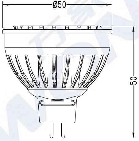 High Lumen Waterproof 3000K 4W MR16 LED Spotlight Gu5.3 Lamp