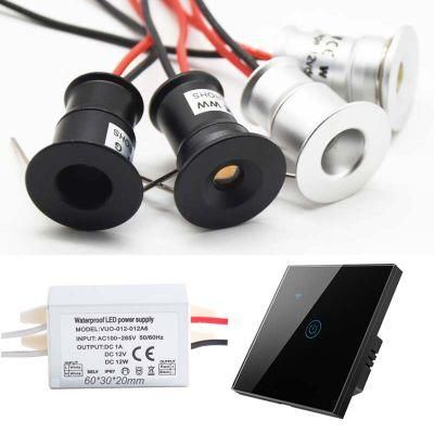 DIY Lamp Kit 1W Mini Spot Lighting LED Ceiling Downlight + Slim Driver + Tuya Touch Panel Switch