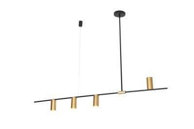 Masivel Lighting Modern Aluminum LED Pendant Light Brass Cylinder Kitchen LED Chandelier Light