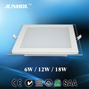 New! Square 12W LED Panel Light with Glass, with CE RoHS SAA C-Tick