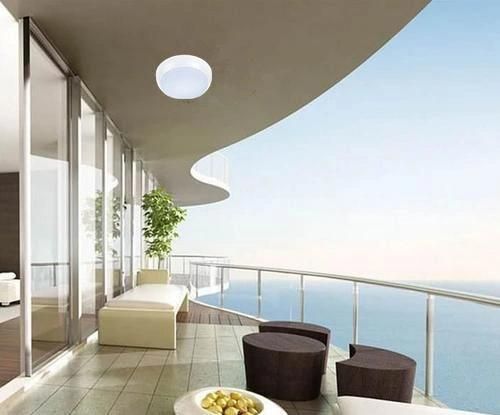 Bright IP64 Surface Mounted LED Ceiling Light 10W/12W 80lm/W 3000K Warm White