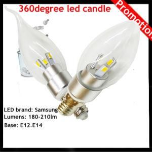 Flame Flamness 360degree Dimmable E14 E12 LED Candle Bulb