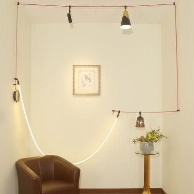 LED Indoor Designer Flexible Linear Lighting Lights3000K/6000K Glass Acrylic Shade Decoration Chandelier Pendant Ceiling Spot Track Lamp Light