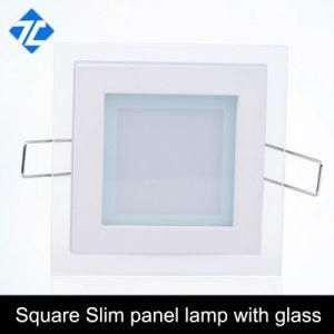 Square Slim 18W LED Panel Light with Glass