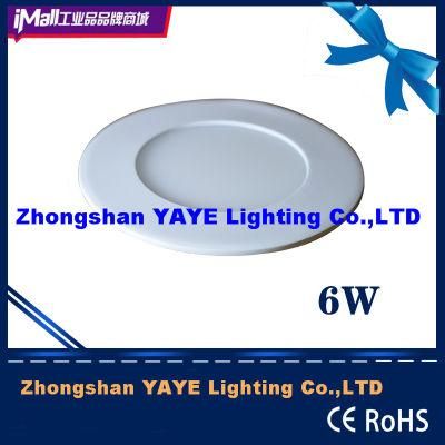 Yaye 18 Factory Price Ce/RoHS Recessed Round 6W LED Panel Lamp/ 6W Round LED Panel Light with 2/3years Warranty &amp; Good Quality