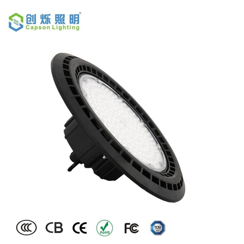 Zgsm 100W to 200W IP65 Ik10 160lm/W Motion Sensor UFO LED High Bay Light for Warehouse