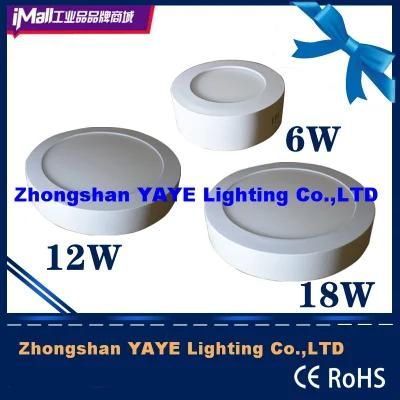 Yaye 18 Factory Price Best Sell 6W/12W/18W/24W/36W/48W Round Surface Mounted LED Panel Light /LED Panel Lamp with Ce/RoHS