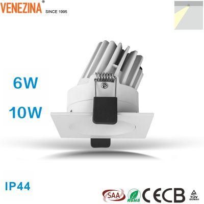 R6118 6W10W Square Facade COB LED Dimmable Anti-Glare LED Spotlight