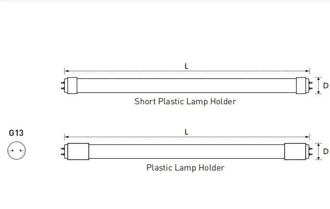 Chinese Manufacture LED T8 Tube Light T8 LED Fluorescent Tube Lamp T8 Glass LED Tube Lights