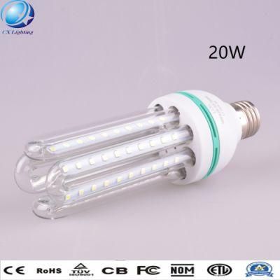 20W E27 4u Highlight Clear Milky Glass U Shape LED Energy Saving Lamp