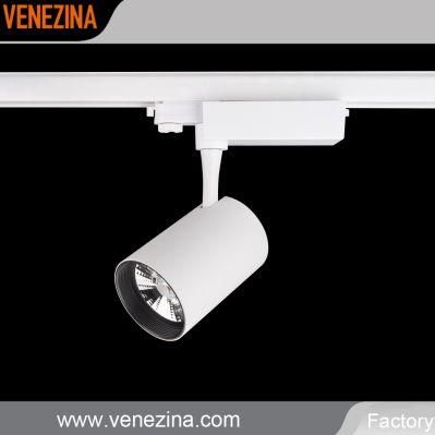 2/3/4 Wires Zoomable 20W 30W LED Track Light with 15-50 Degree Beam Angle Step-Less Zoomable