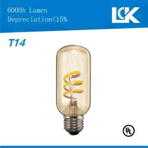 CRI90 4.5W 400lm T14 New Retro Spiral Filament LED Light Bulb