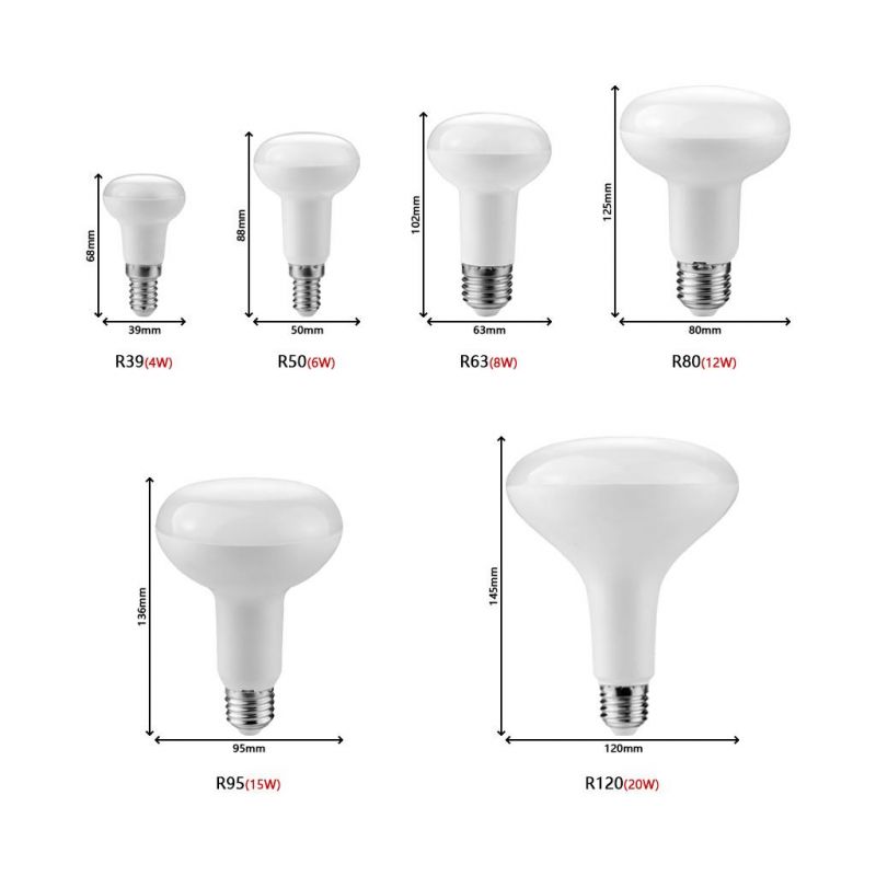 R80 Aluminum Plus Plastic LED Bulb Lamp Light