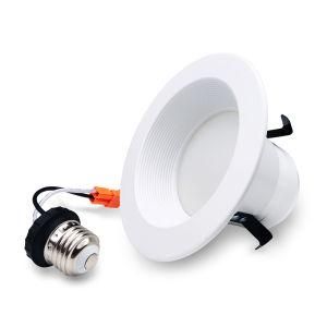 4 Inch 8/10W 120V Dimmable LED Down Light/Deep Baffle Retrofit Kit