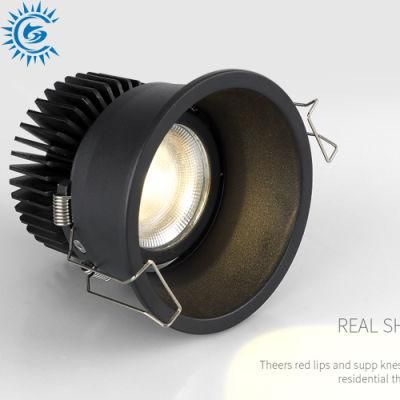 3W 5W 7W 9W 12W 18W 24W CCT LED Downlight Frame Embedded Die-Cast Aluminum Indoor Lighting Fixture Anti-Glare Hidden GU10 MR16 COB Downlight