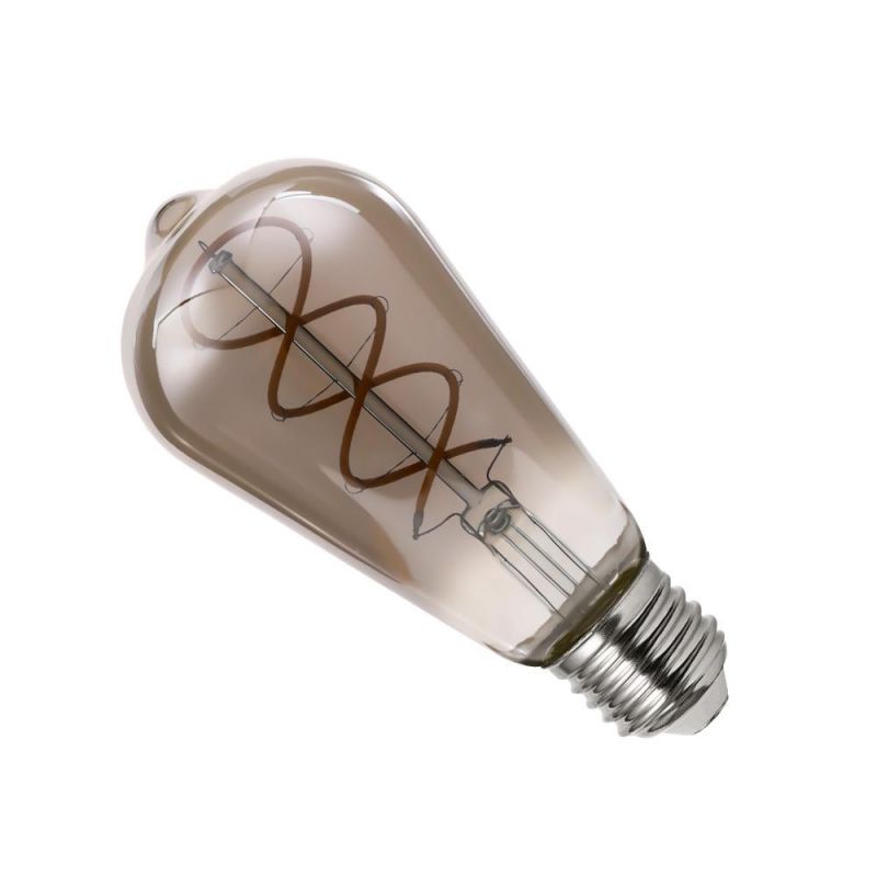 Chinese Manufacturer St64 E27 LED Light Spiral Filament LED Energy Saving Light Bulb with CE RoHS