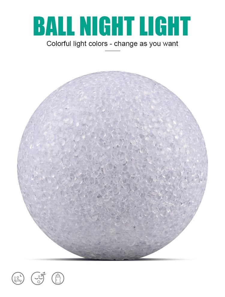 8-Inch 16 RGB Colors LED Night Light Ball for Decor