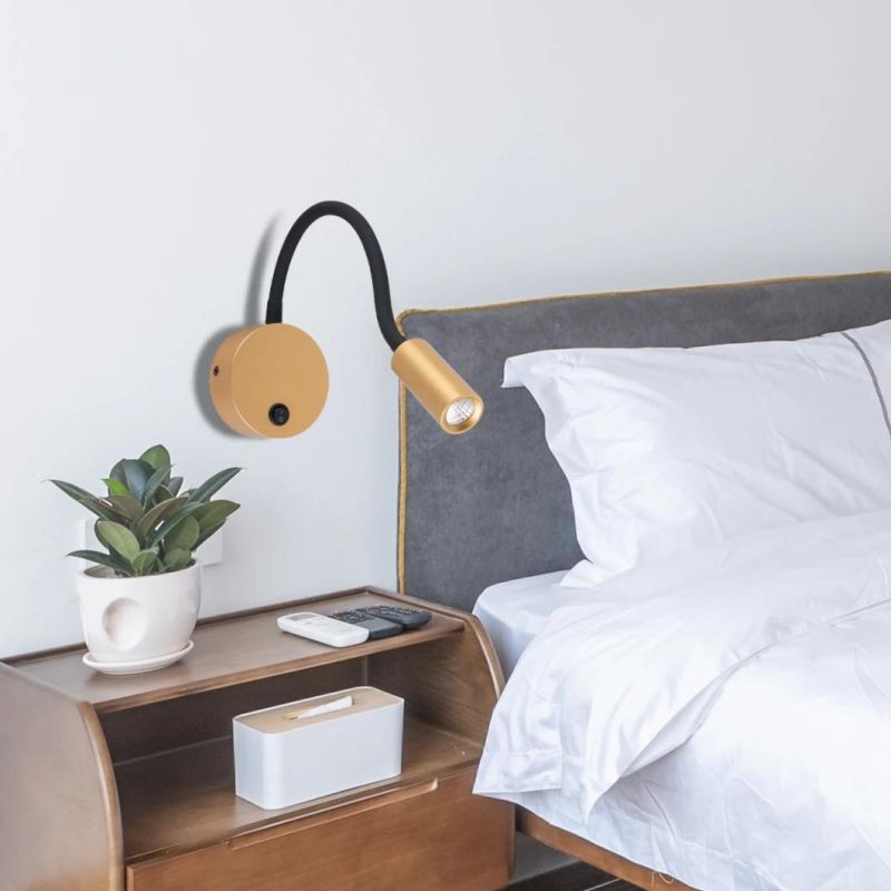 Adjustable Reading Light Hotel Bedroom Bedside Lighting LED Wall Lamp