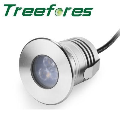 3000K Warm White 3W CREE 12V-24V Mini Spot Lighting IP68 Swimming Pool Spotlight