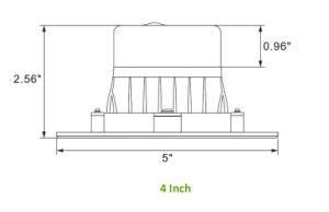 4&prime;&prime; 120V Dimmable 8/10W LED Downlight/3in1 CCT Tunable Square