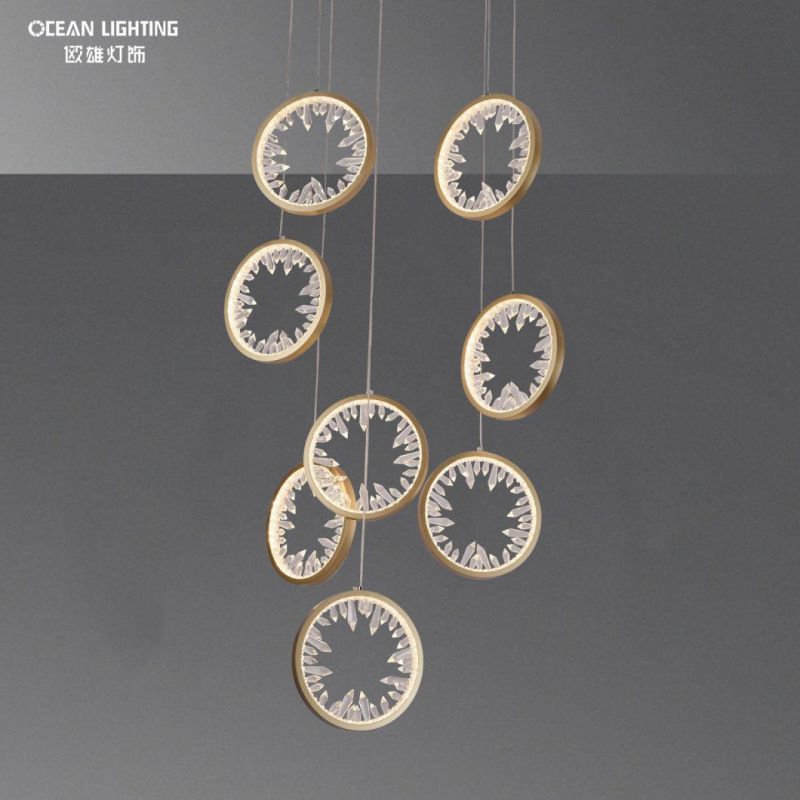 Ocean Lamp Chinese Kitchen Light Pendant Modern ceiling Lamp Round Gold LED Pendant Lighting