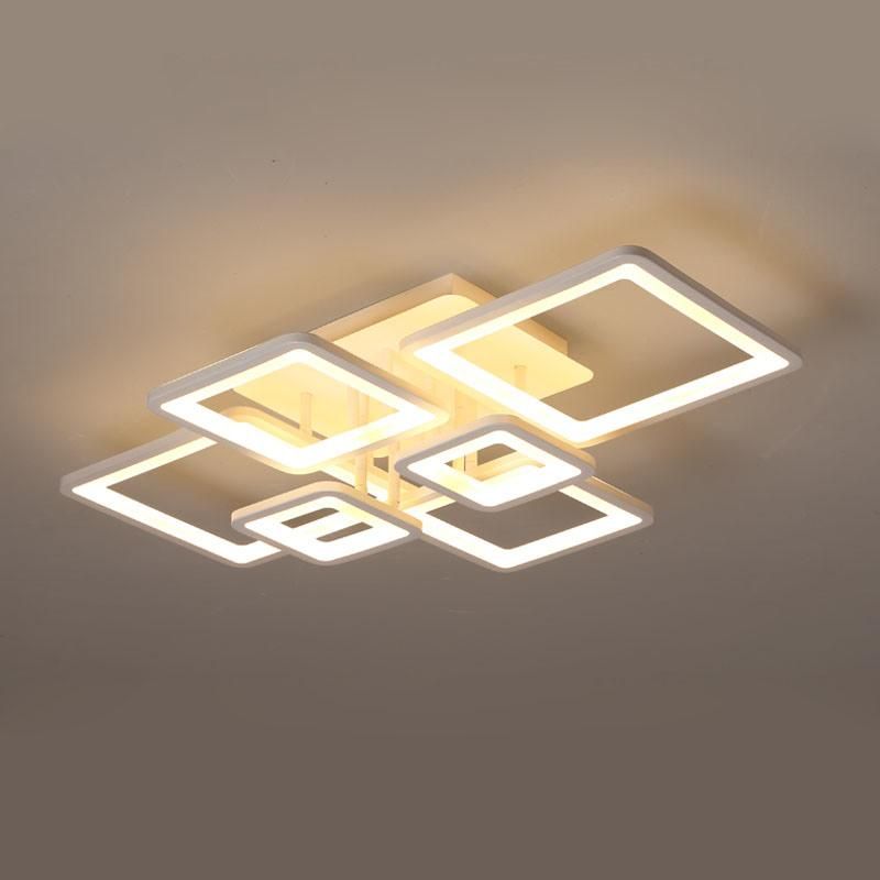 Zhongshan Factory Square Modern Acrylic LED Ceiling Lights for Living Room Decor