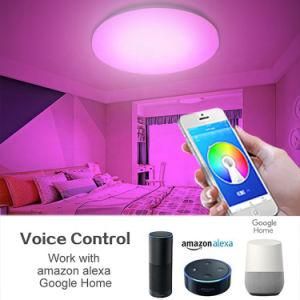 Bedroom Ceiling Light, 2400lm WiFi Smart Music Sync Ceiling Lamp Compatible with Alexa Google Home