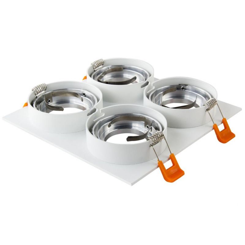 Square LED Dimmable Light 4heads Ceiling Spotlight GU10 Shop Downlight 3W 7W 9W