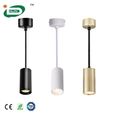 Modern Golden Dining Hotel Restaurant Office Kitchen Cylinder Metal LED Pendant Lights