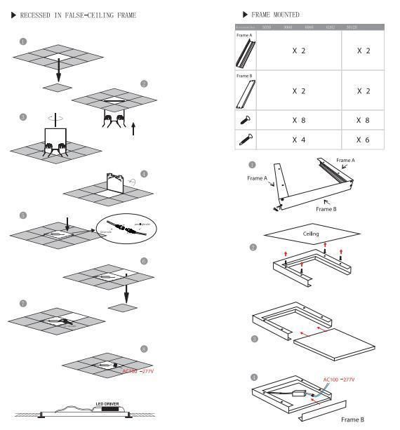 Shenzhen Lighting Factory LED Lamp 300*300mm 600*600mm LED Panel Light