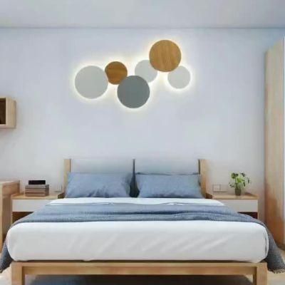 Modern Nordic Living Room Background Wall Round Solar Eclipse Wall Lamp