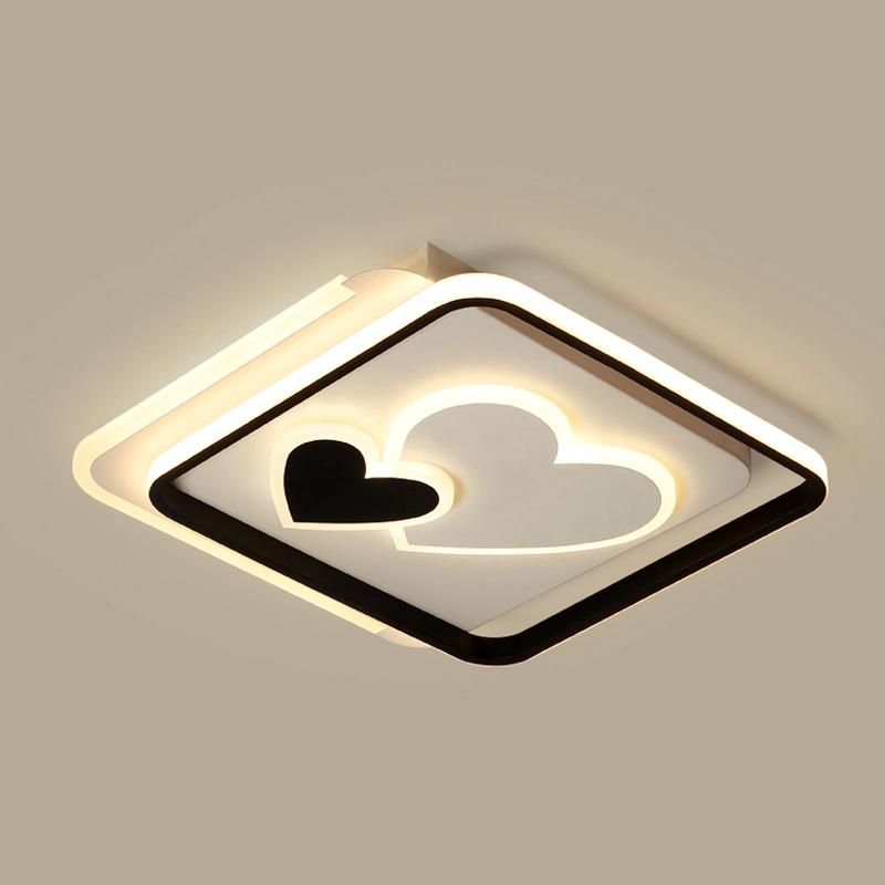 Cheap Heart and Square Bedroom Chandelier Home Lamp LED Ceiling Light Lighting for Living Room