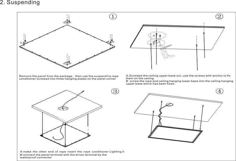 UL 60W Recessed LED Panel Light with CE/UL/cUL/Dlc Approval