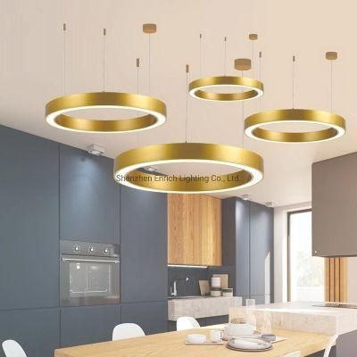 Plating Stainless Steel LED Pendant Light, Modern Chandelier Ceiling Light Fixture, Warm White, 3000K, Adjustable